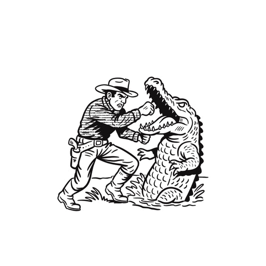 Cowboy and the crocodile
