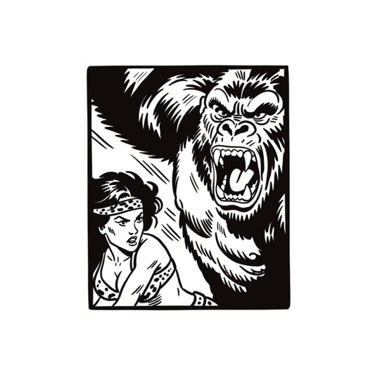 JUNGLE FURY tattoo flash design