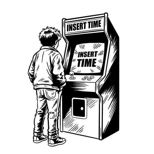 INSERT TIME flash tattoo design