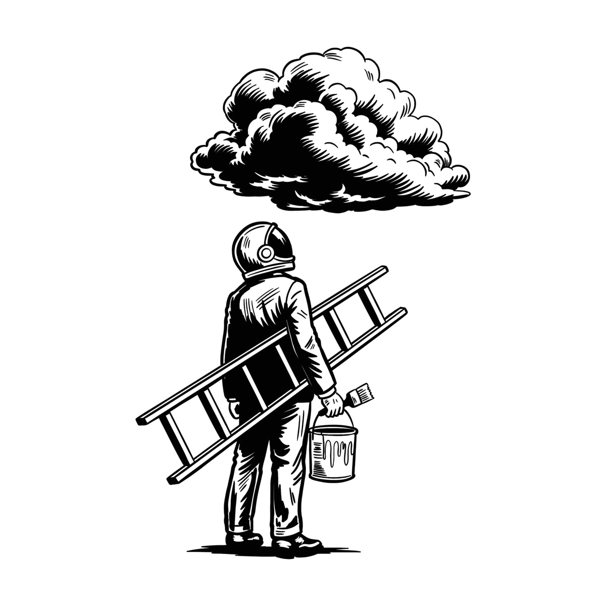 CLOUD PAINTER flash tattoo design